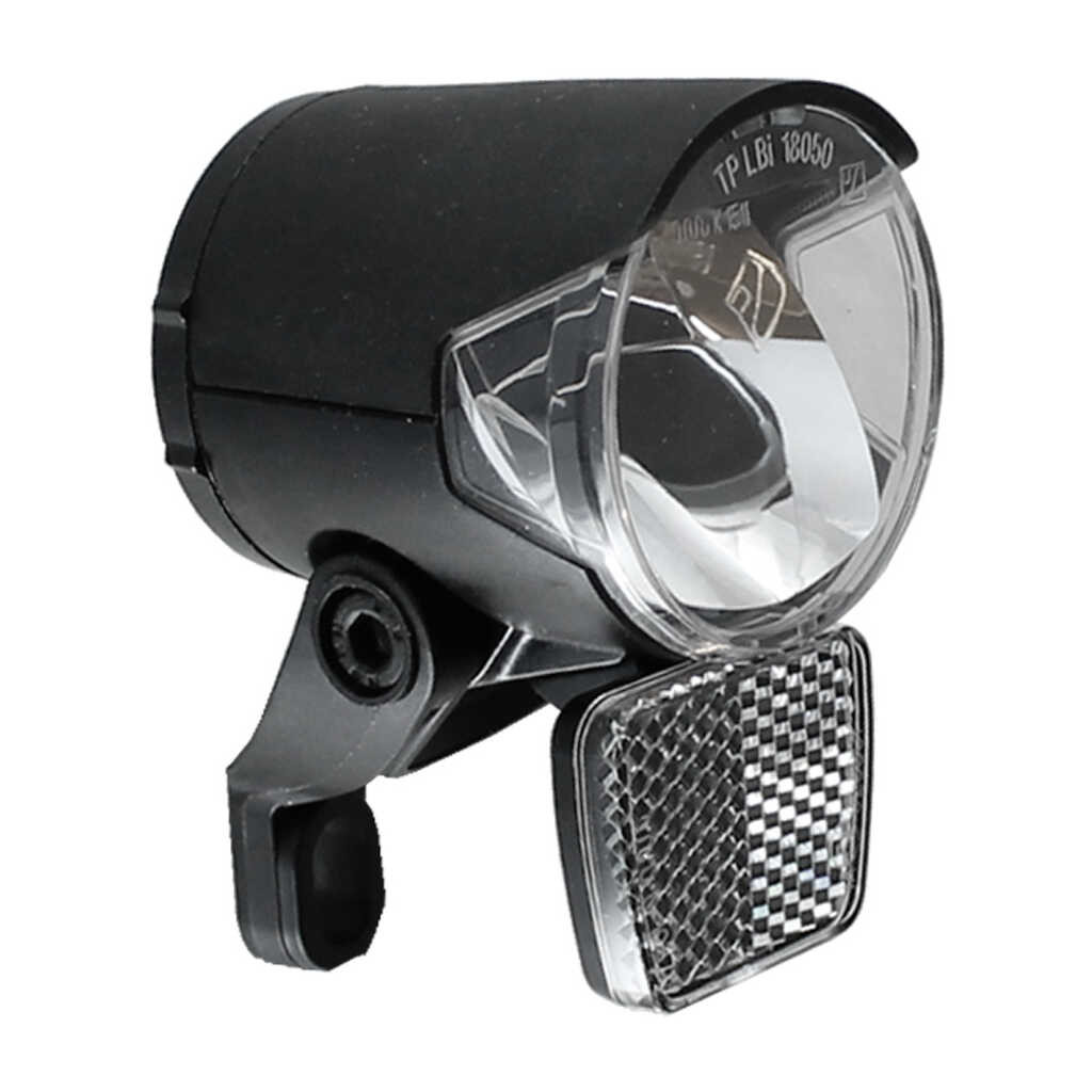 Framlampa mr-4 h-black för navdynamo/ebike 12v 120 lumen hermans