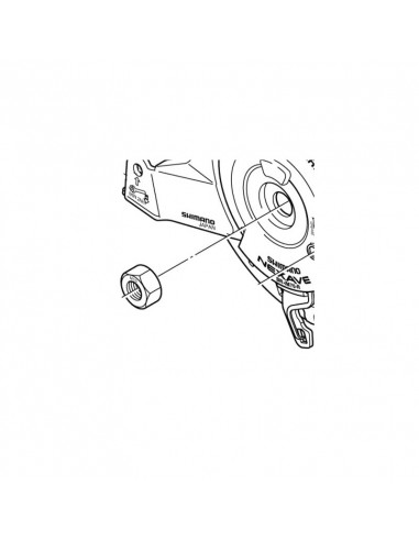 Låsmutter 3/8 x 7,2 mm för rullbroms bak bla. br-im70-r mfl shimano